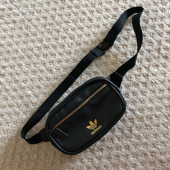 adidas faux leather waist bag